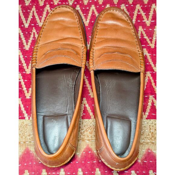 Cole Haan Mens 10M Brown Leather Penny Loafers Casual Dress Shoes C24507 Preppy main image 9